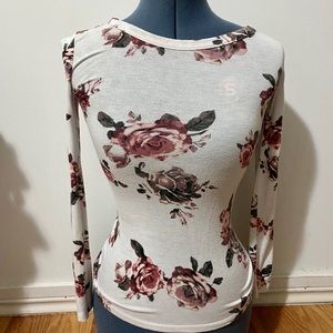 Flower long sleeve shirt